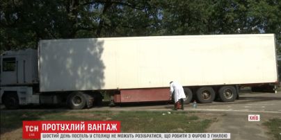 На околиці Києва вже тиждень смердить фура з 20 тоннами гнилої риби