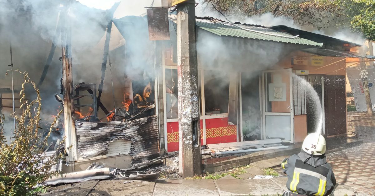 пожежа на ринку в Коцюбинському_3 / © ДСНС у Київській області