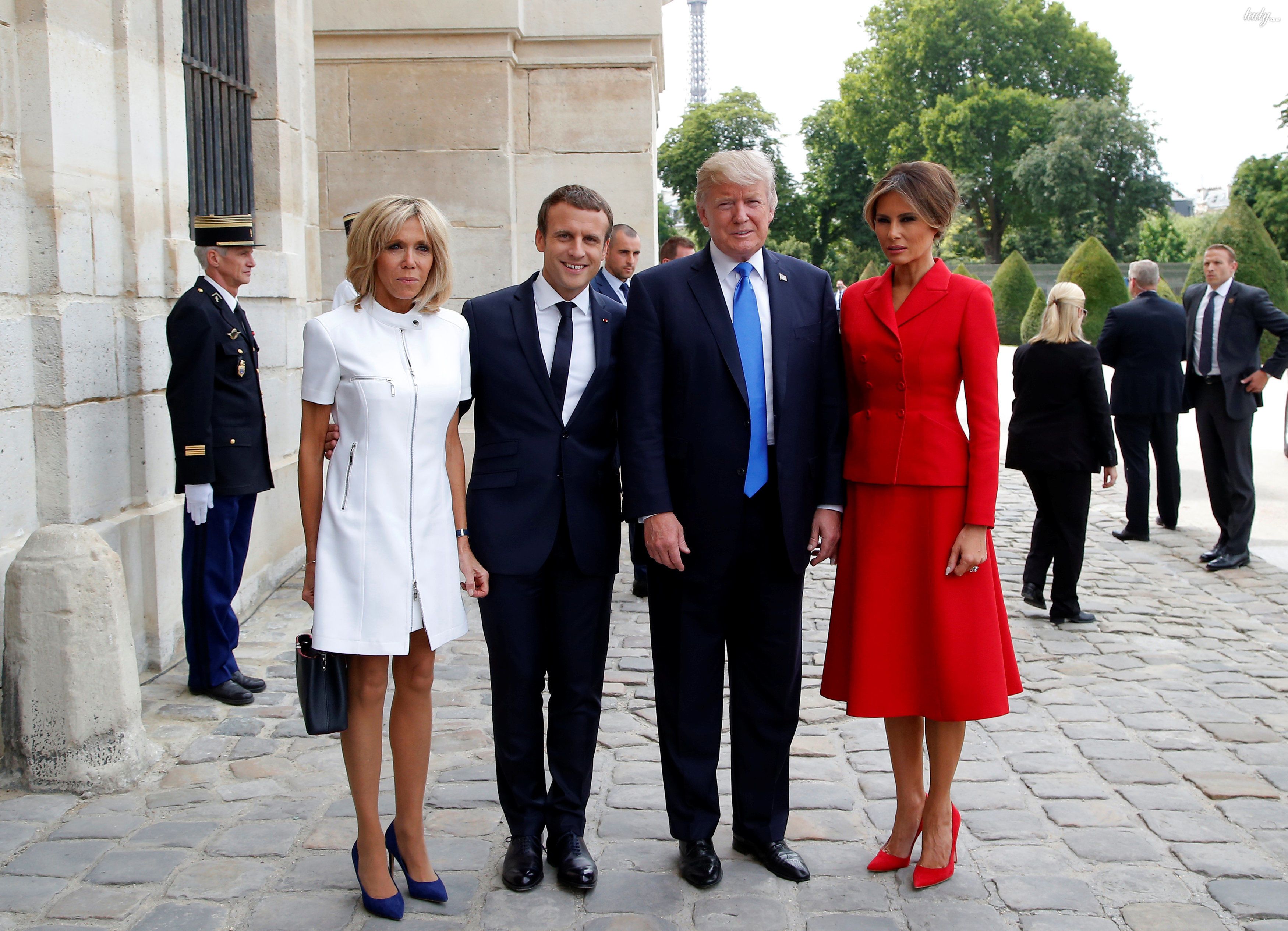 Мелания Трамп и Брижит Макрон_1
