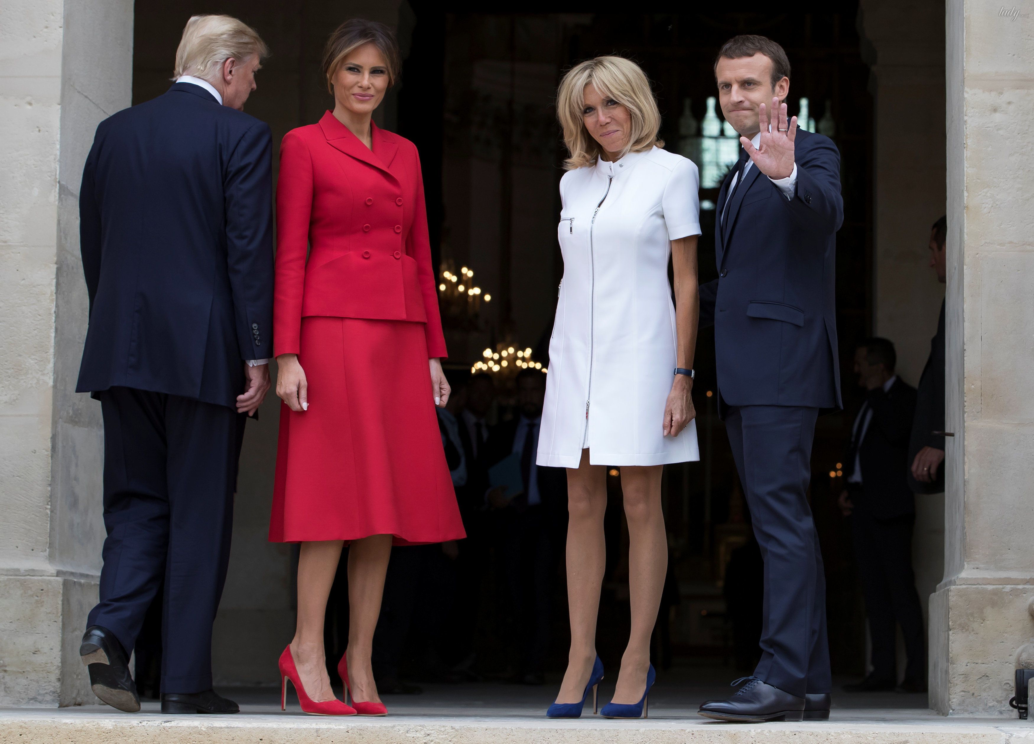 Мелания Трамп и Брижит Макрон_8