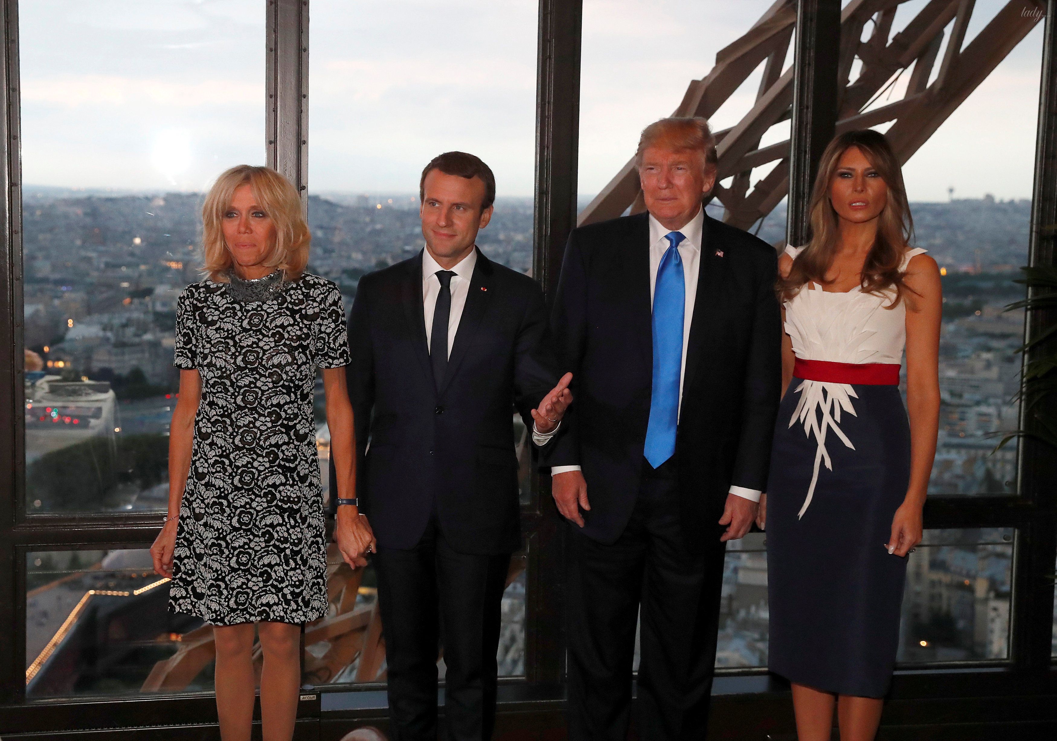 Супруги Трамп и Макрон_1