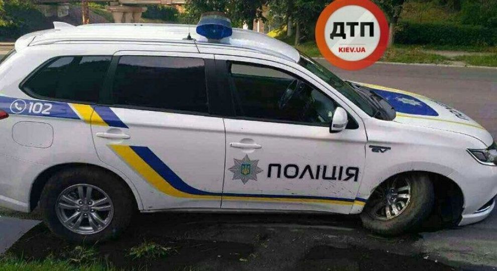 В Днепродзержинске разбили первый полицейский Mitsubishi Outlander PHEV