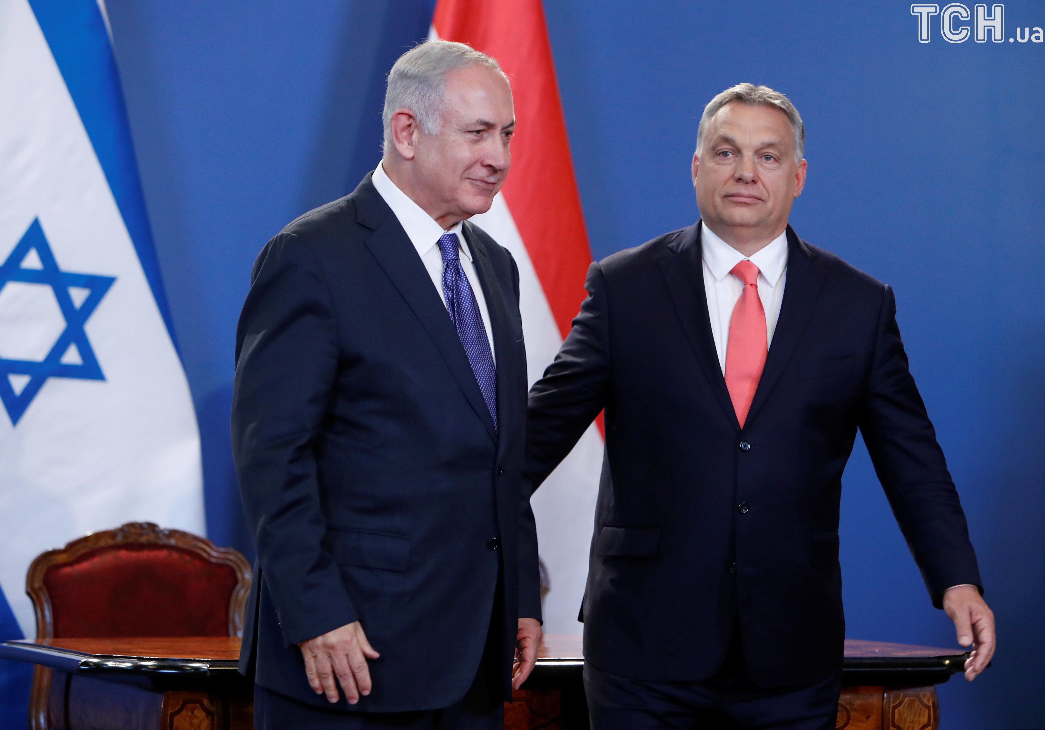 Прем'єр-міністр Угорщини Орбан та прем'єр-міністр Ізраїлю Беньямін Нетаньягу 2