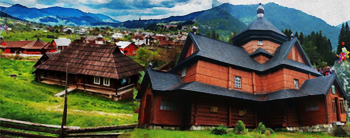 Чудеса України, про які ви не знали. Гуцульські хати-ґражди серед гір у Криворівні