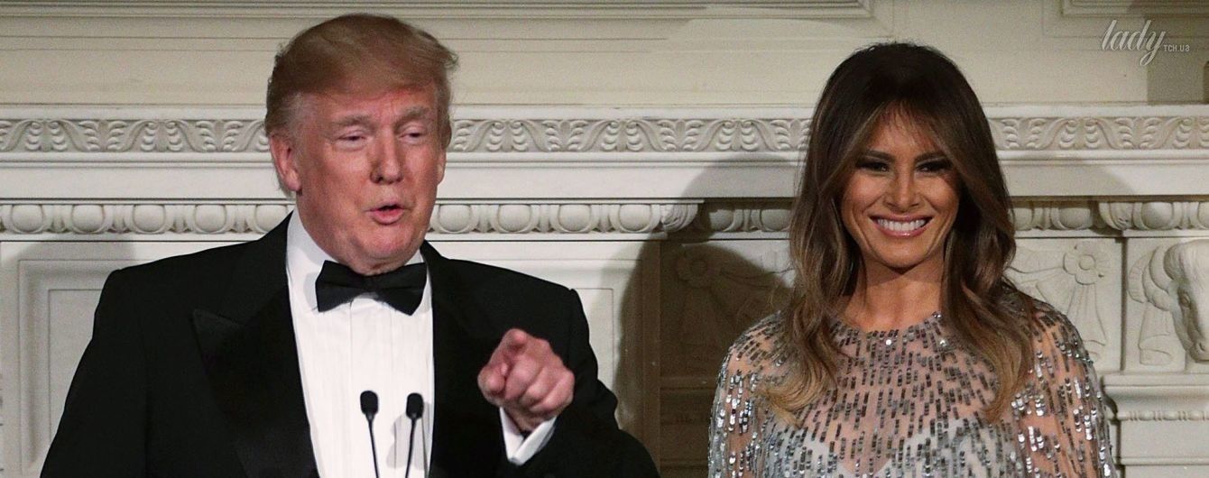 Мелания Трамп появилась на торжественном ужине в блестящем платье за 8 тысяч долларов