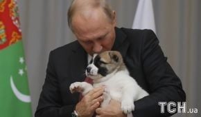 Подарований Путіну песик накивав п’ятами після президентського поцілунку