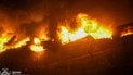 Пожар в Одесской области из-за ночной атаки дронами 13 октября