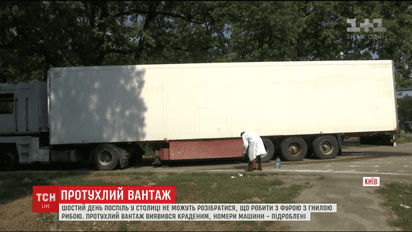 Шостий день поспіль всіх служби Києва не можуть дати раду вантажівці з гнилою рибою