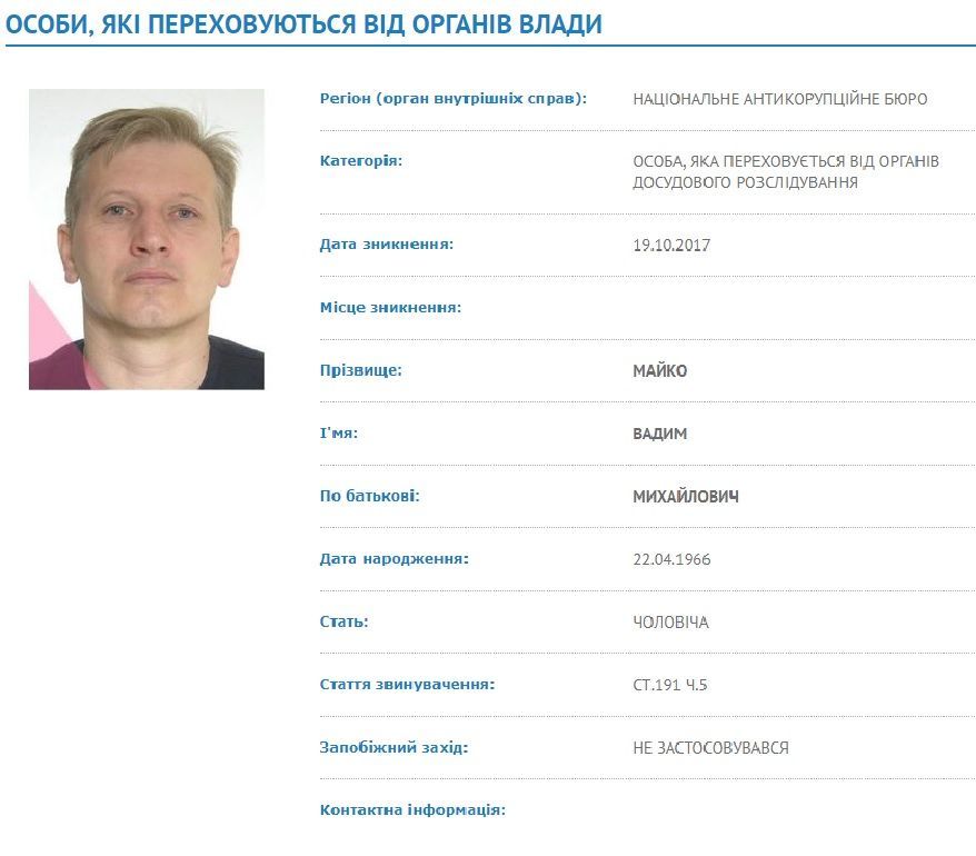 розшук Вадим Майко, Трейд Коммодіті