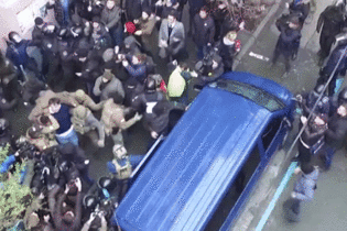 Как в Киеве задерживали Саакашвили. Эксклюзивное видео с дрона
