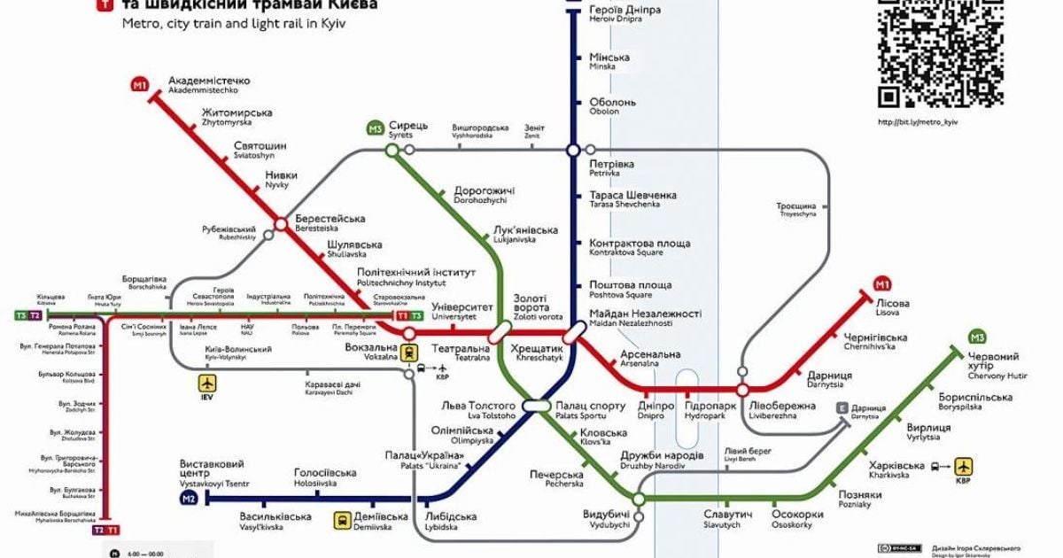 Схема станций киевского направления