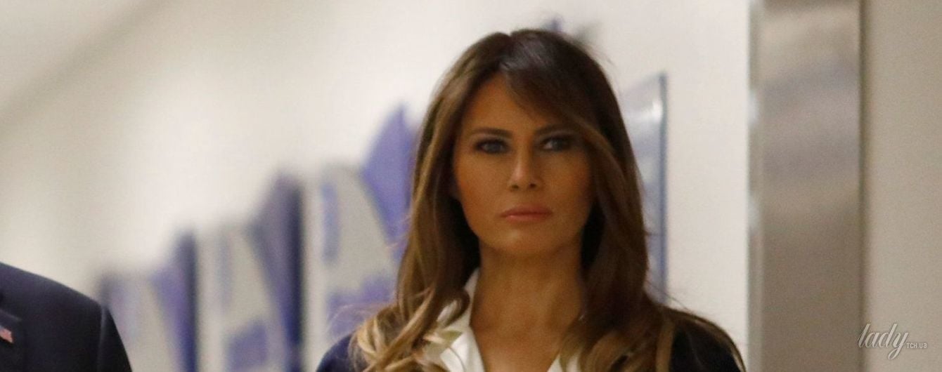 В белоснежном платье и на лубутенах: новый образ Мелании Трамп