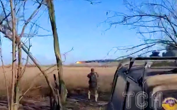 Палаючий гелікоптер / © ТСН.ua
