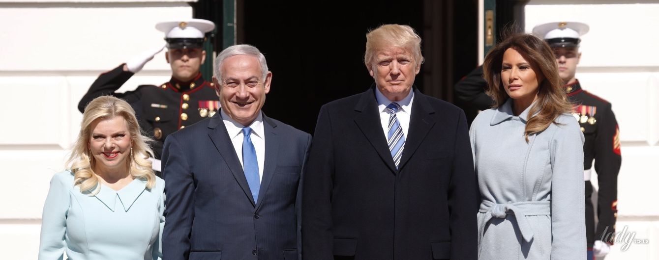 Битва голубых нарядов: Мелания Трамп vs Сара Нетаньяху