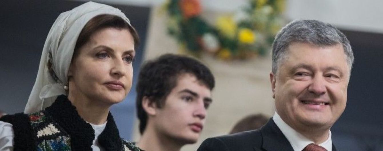 В кептаре и платке: Марина Порошенко в традиционном наряде приняла участие в пасхальных богослужениях