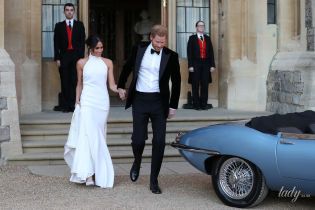 В платье от Stella McCartney: очаровательная Меган Маркл с супругом принцем Гарри отправились на вечерний банкет