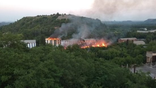 В Донецке на шахте произошел сильный пожар - соцсети