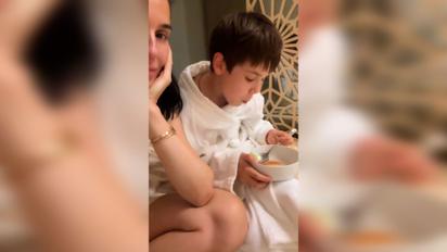 Маша Єфросиніна показала, як з сином ховалася в укритті, й розчулила його роздумами