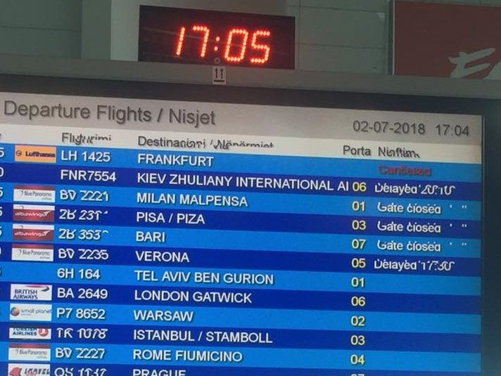 Затримка рейсу, Албанія