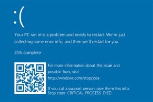 Microsoft представила новый "синий экран смерти"