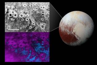 NASA показало знімок кратерів Плутона, які "світяться"