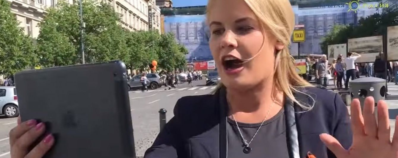 Юзеров покорило видео с российской журналисткой во время мотопробега "Ночных волков" в Праге