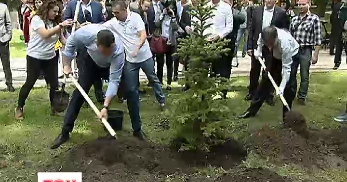 Возле Верховной Рады появилась "Аллея Израиля"