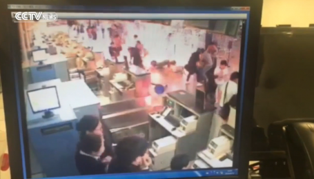 З'явилося відео моменту вибуху в аеропорту Шанхая