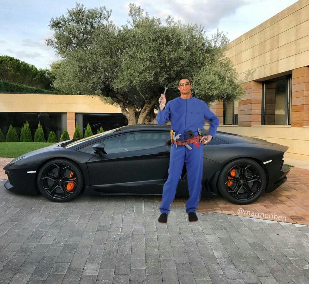 Кріштіану Роналду і Lamborghini меми_3