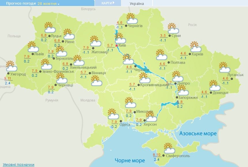 погода 28.10.2016