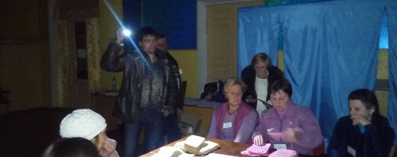 На Дніпропетровщині голоси на ДВК рахують із ліхтариками