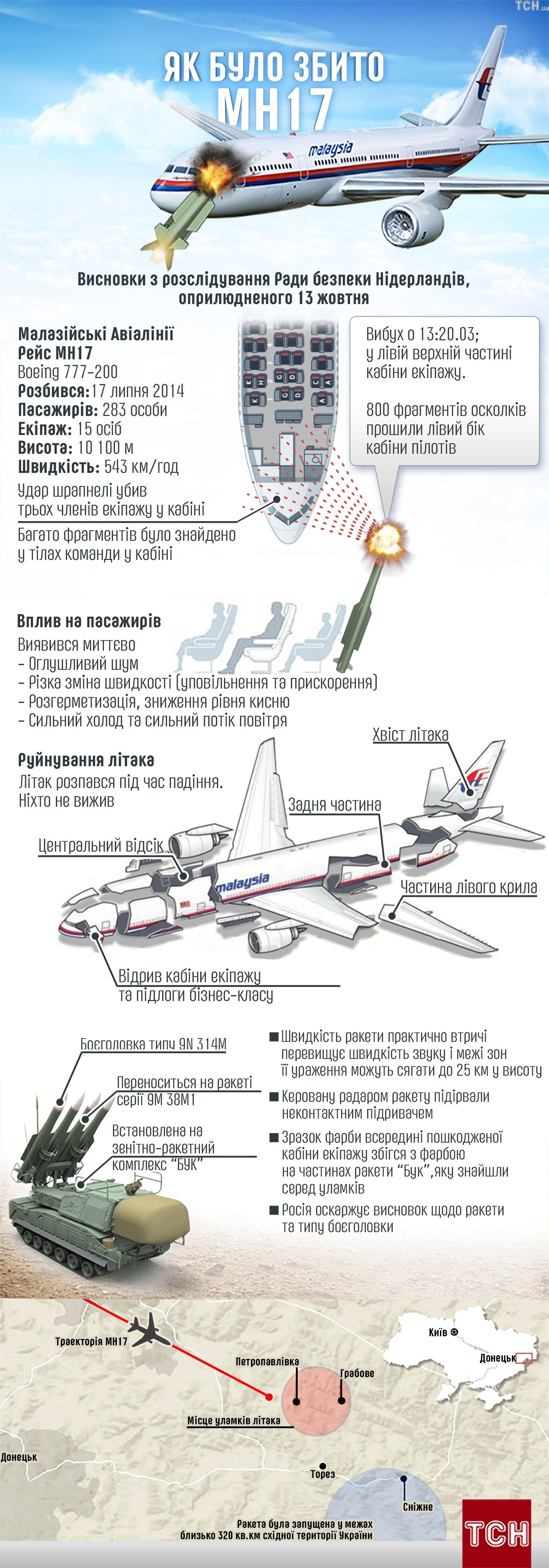 Катастрофа MH17. Інфографіка