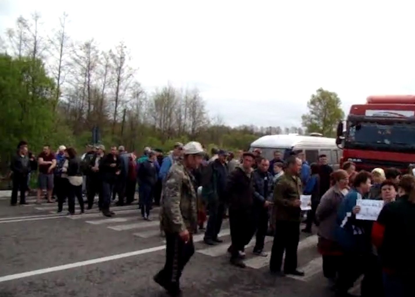 Блокування траси Київ-Варшава на Волині