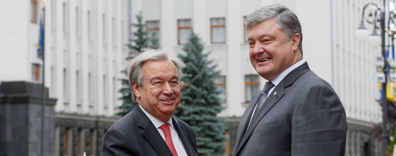 Стало известно, о чем Порошенко по телефону говорил с генсеком ООН