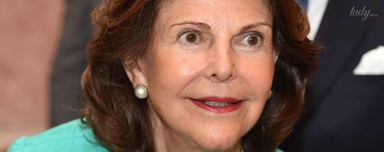 В ярком наряде и на каблуках: 73-летняя шведская королева Сильвия на торжественном приеме