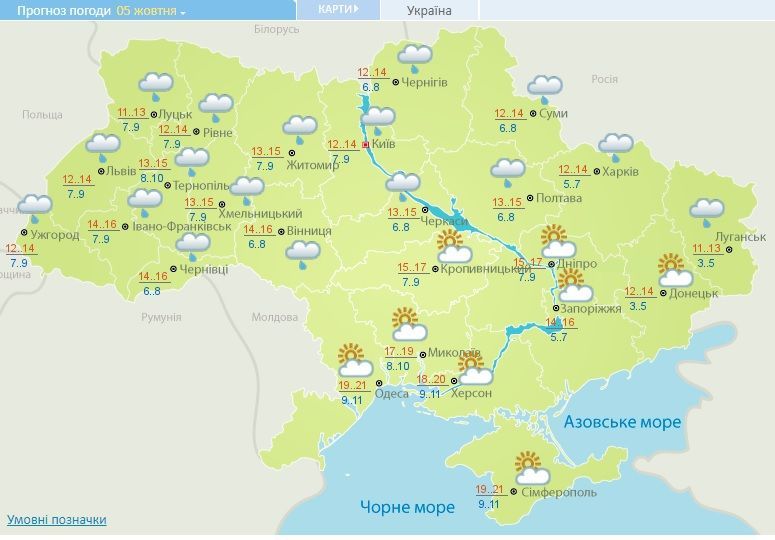 погода 05.10.2017