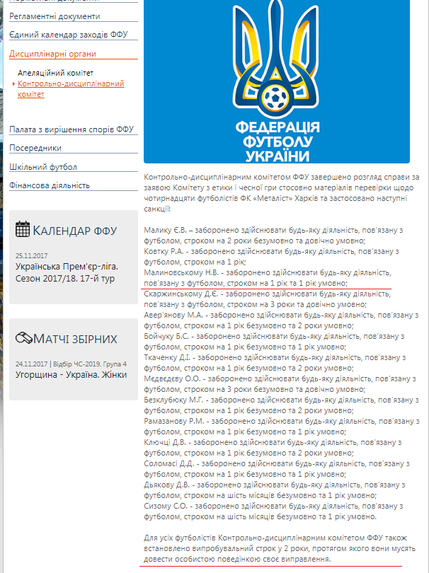 скрін ффу рішення по Назару Малиновському