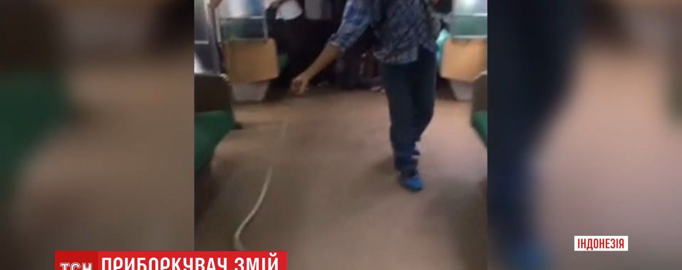 Голіруч проти змії: у метро столиці Індонезії безстрашний пасажир врятував інших від нападу