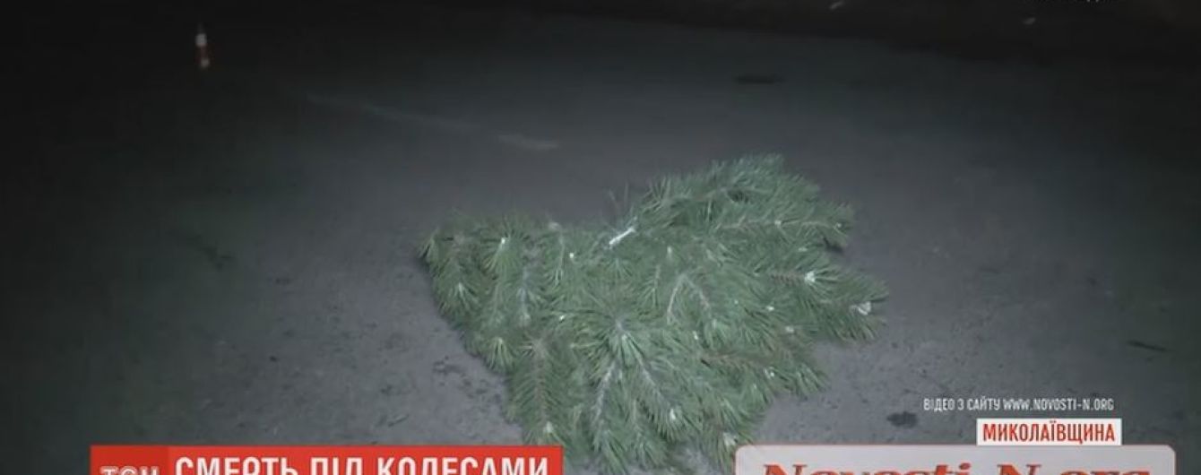 Под Николаевом машина насмерть сбила женщину, которая убегала с украденной елкой