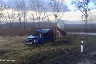 На Львовщине перевернулся микроавтобус, пострадало восемь человек