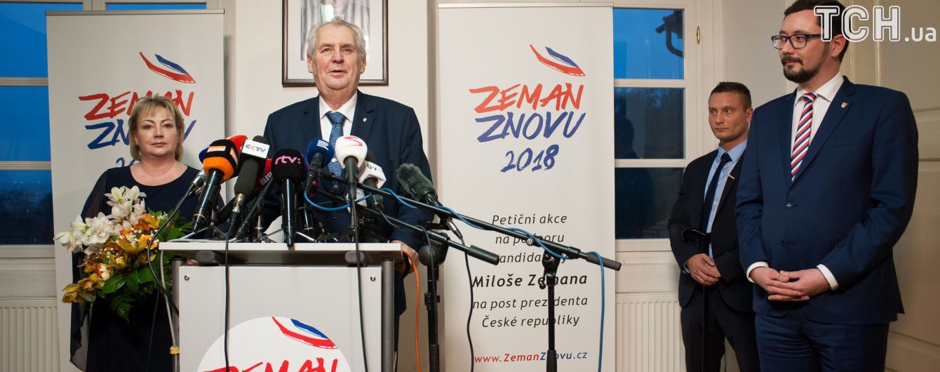 Проросійський кандидат Земан переміг у першому турі виборів президента Чехії