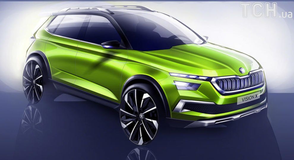 Skoda Vision E Concept две тыщи семнадцать — новое направление дизайна
