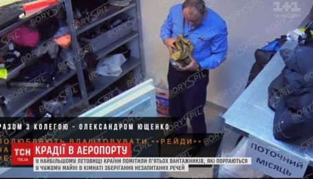 Аэропорт "Борисполь" выложил видео, где его работники роются в чужих вещах