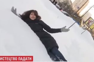 Медики рассказали, как правильно падать на скользкой дороге