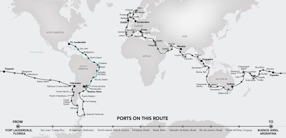 Кругосвітній круїз Silversea