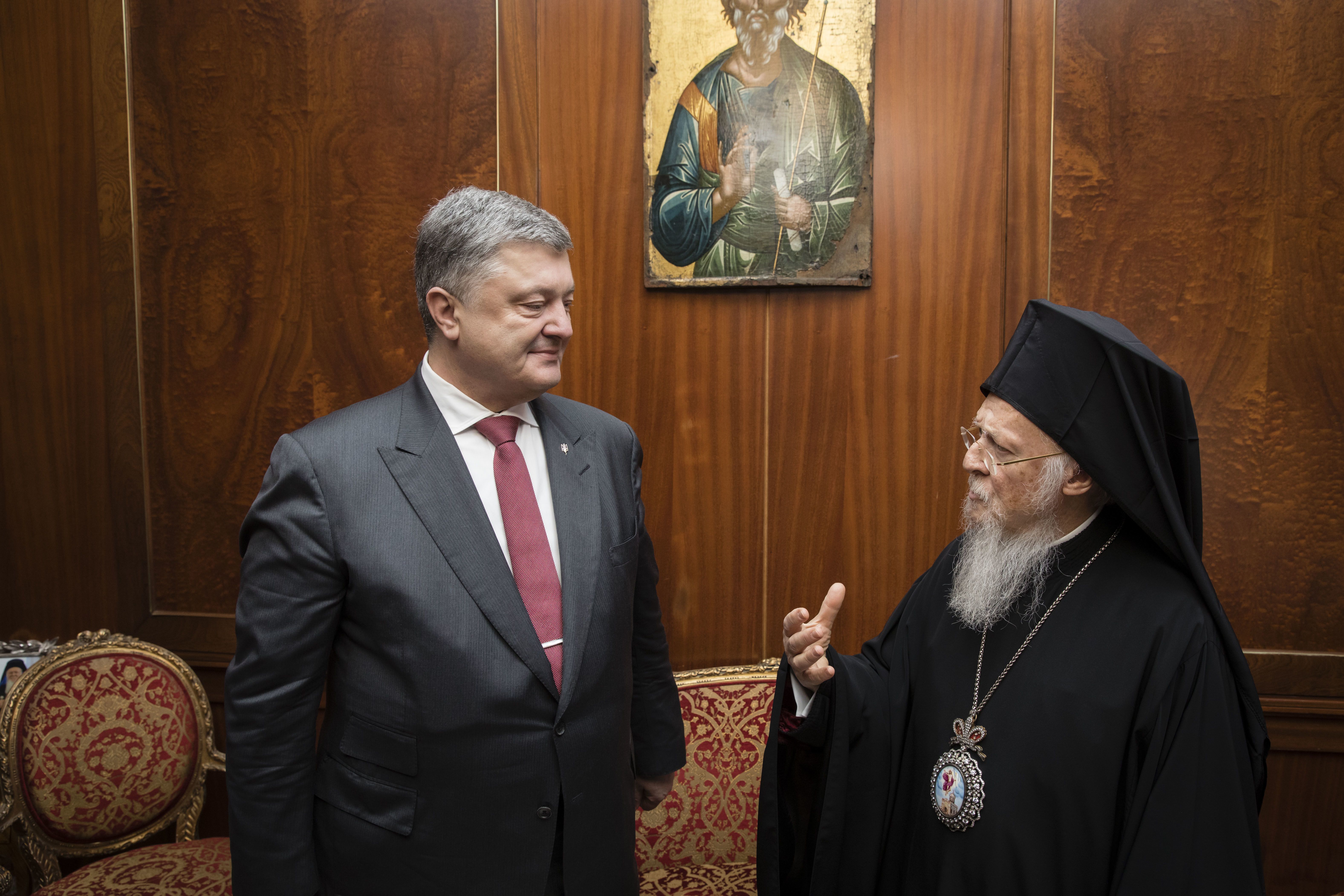 Петро Порошенко і Вселенський Патріарх Варфоломій