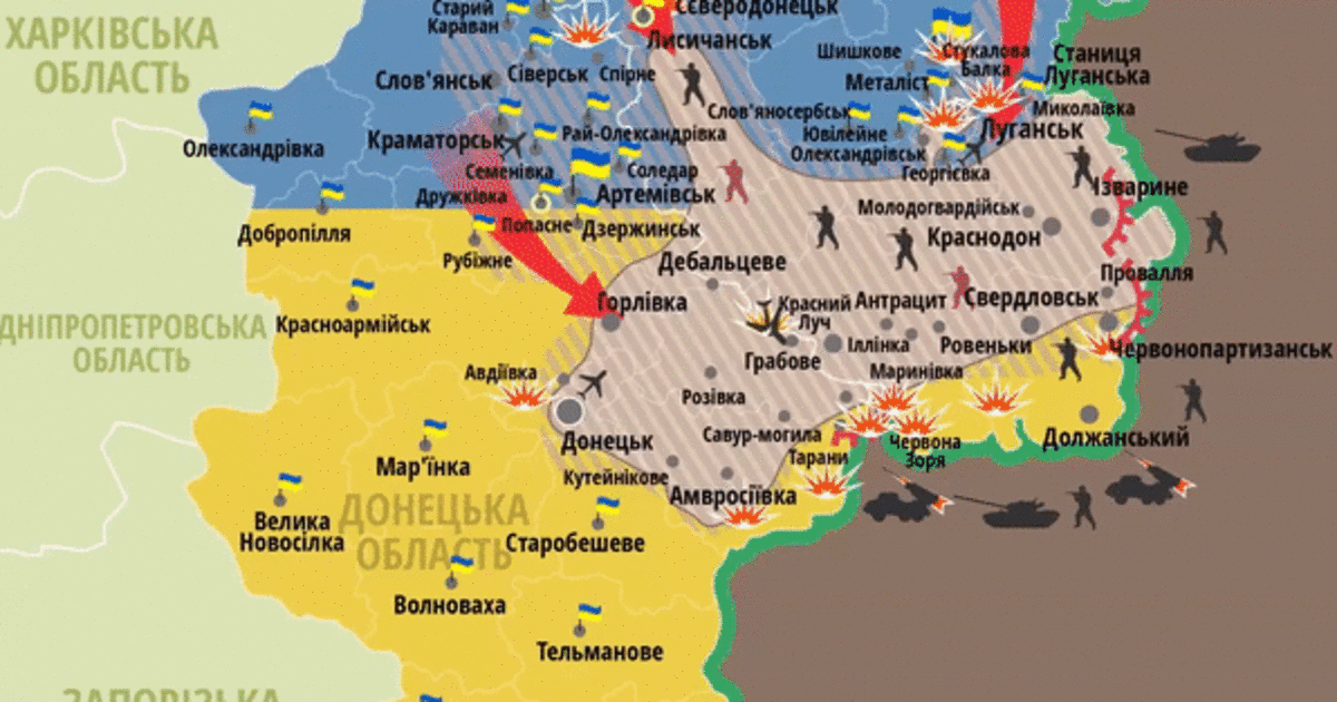 Чотири роки АТО за дві хвилини. Як змінювалася лінія фронту на Донбасі. Відеографіка