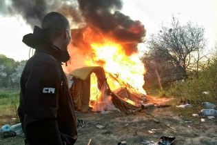В Киеве на Лысой горе сожгли табор ромов