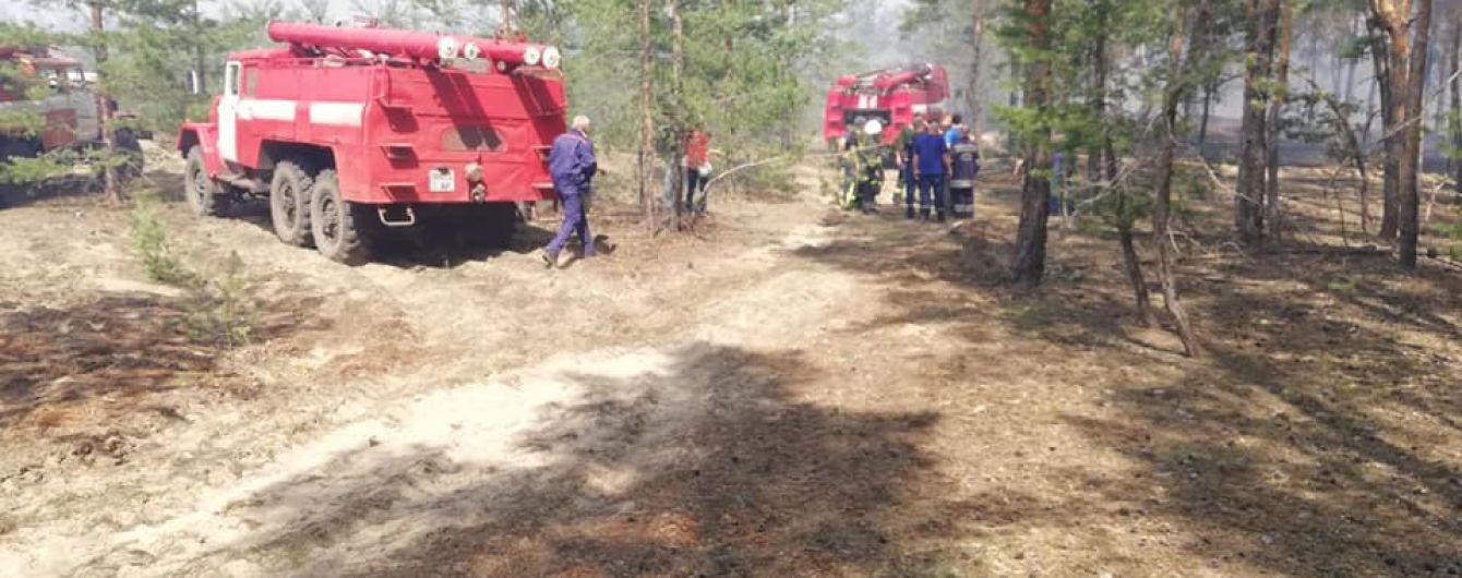 На Луганщине горит около 5 гектаров леса