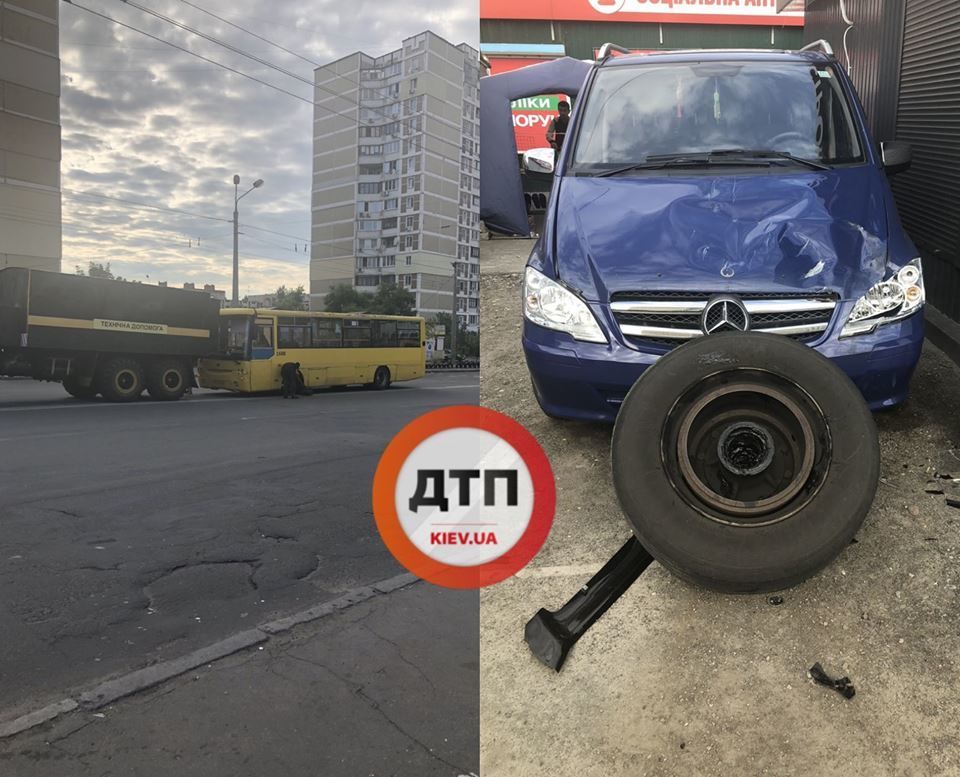 в маршрутки отлетело колесо